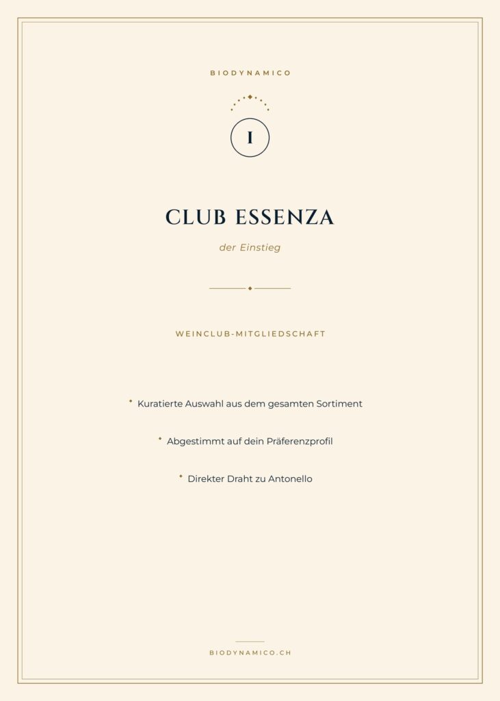 Club Essenza Weinclub-Mitgliedschaft – Zertifikat